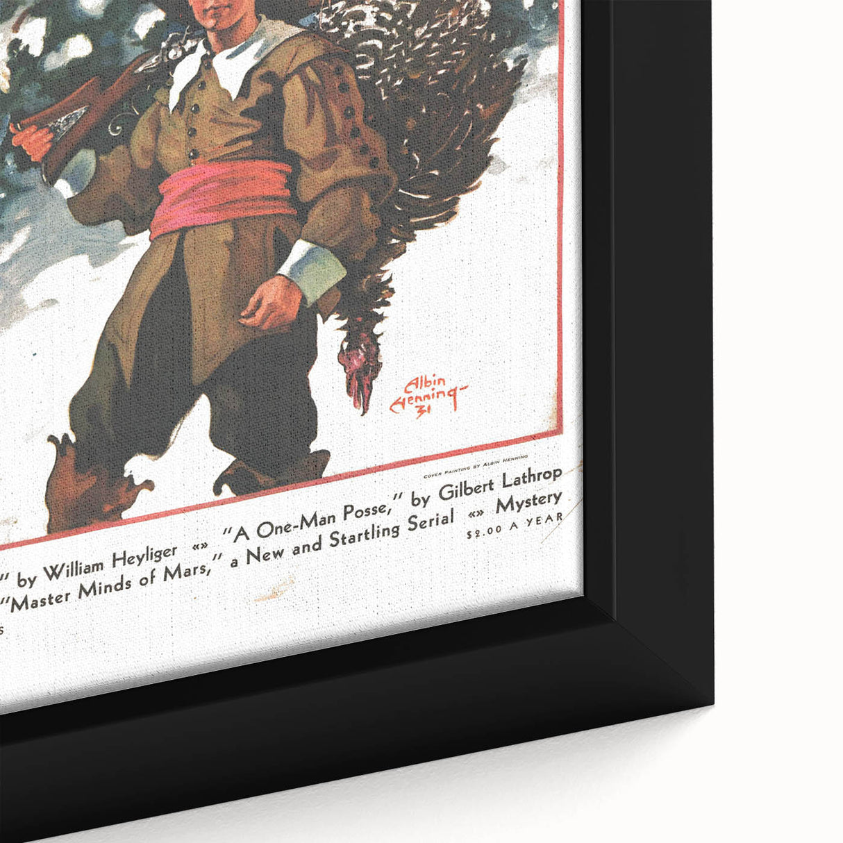 Vintage Magazine Cover Art - American Boy November 1931 Ball Carrier