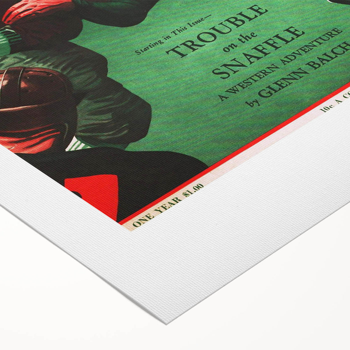 Vintage Magazine Cover Art - American Boy October 1936 Trouble on the Snaffle