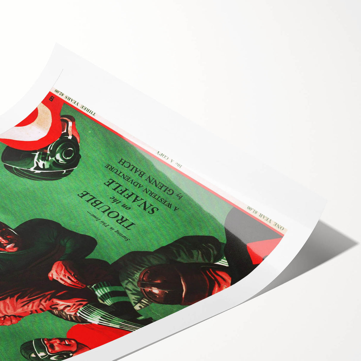 Vintage Magazine Cover Art - American Boy October 1936 Trouble on the Snaffle