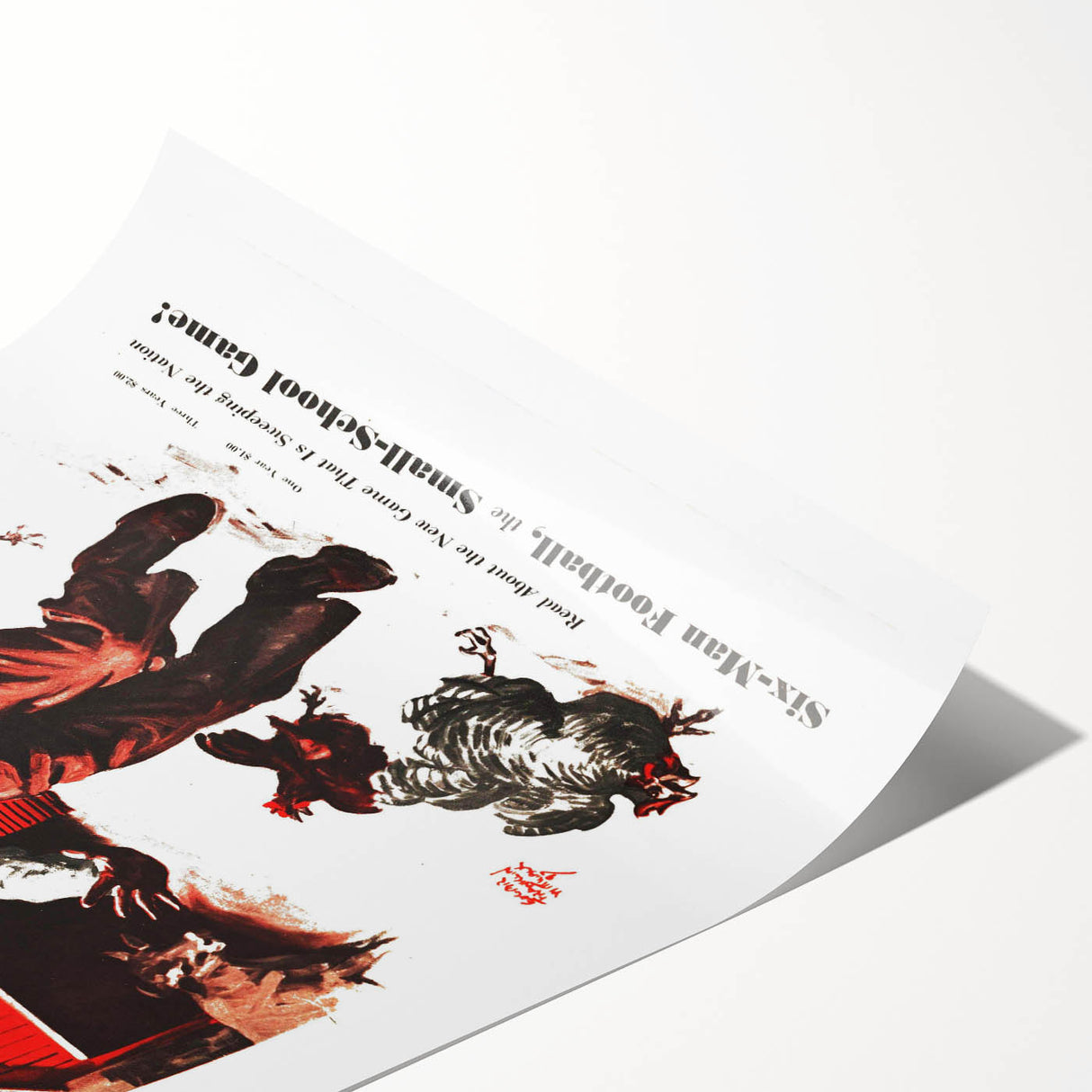 Vintage Magazine Cover Art - American Boy September 1937 Six-Man Football