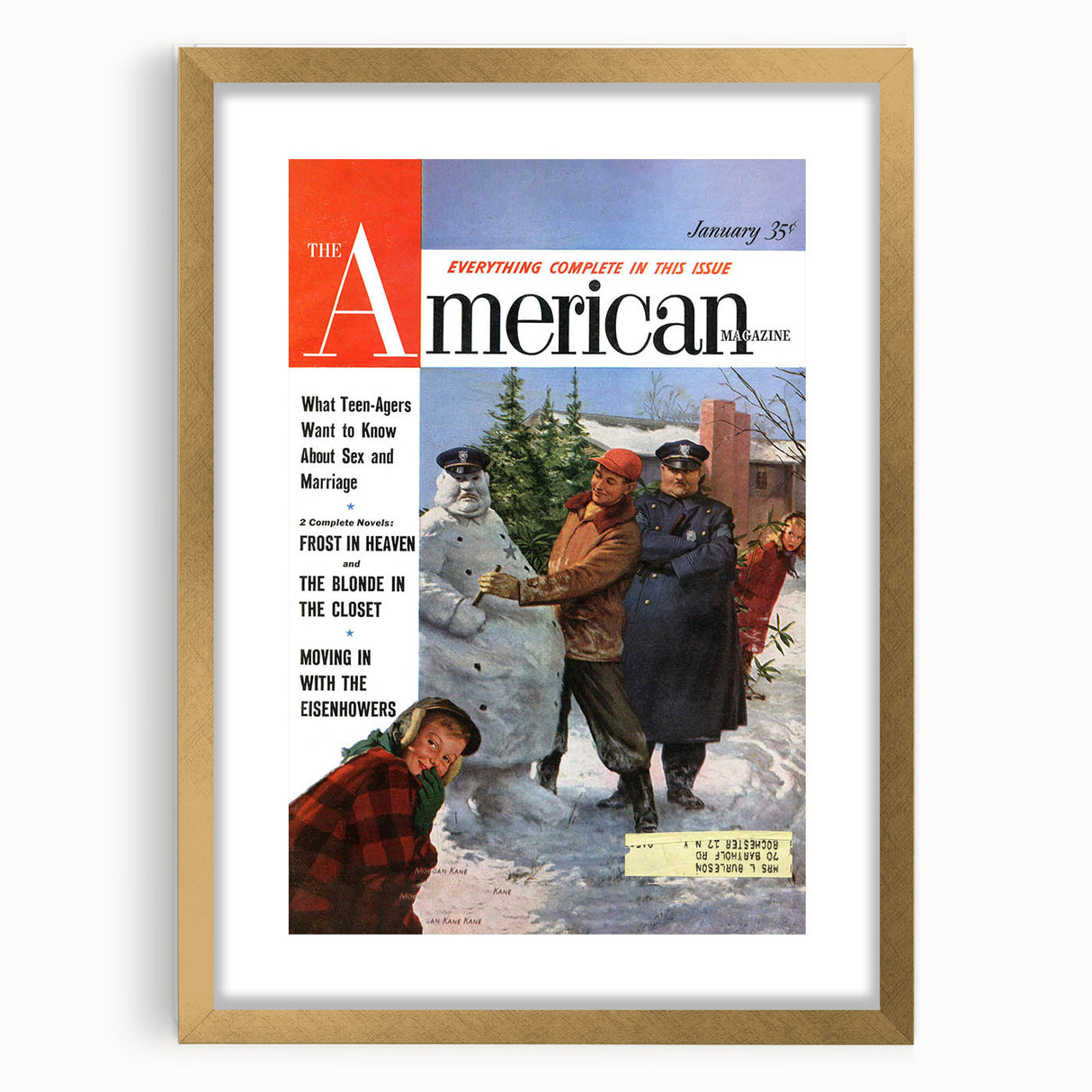 Vintage Magazine Cover Art - The American Magazine January Edition