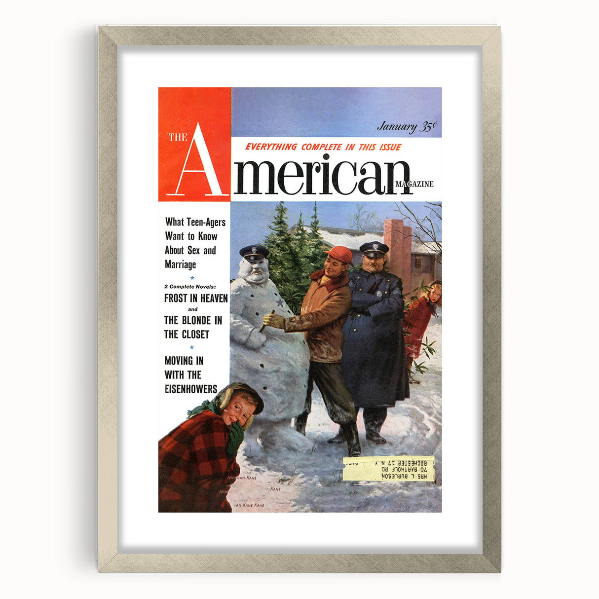 Vintage Magazine Cover Art - The American Magazine January Edition