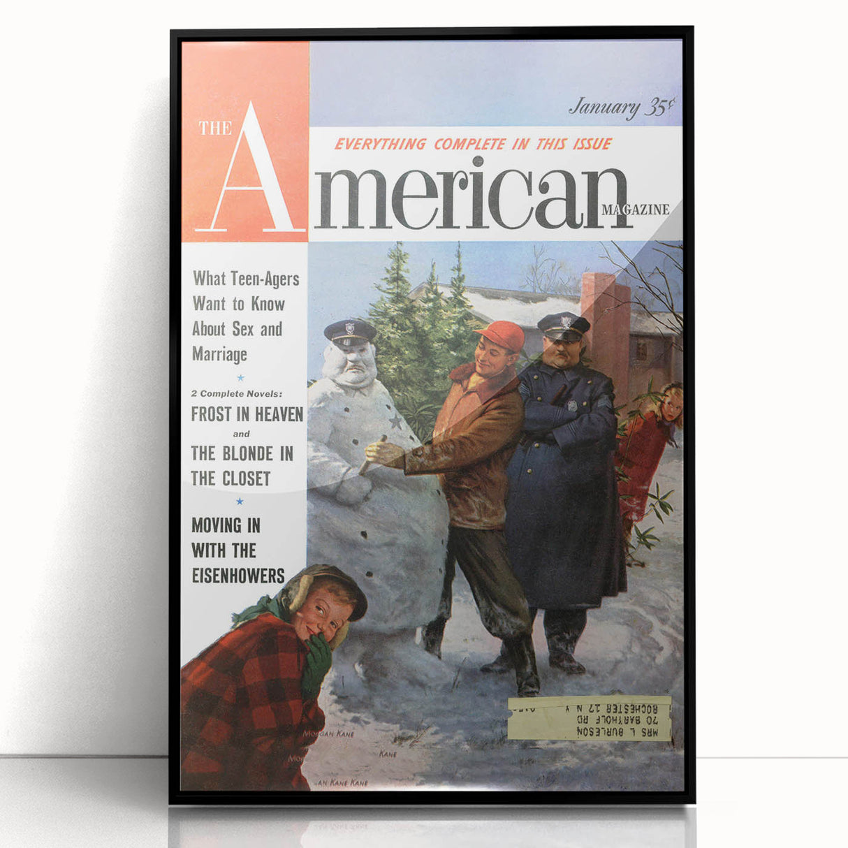 Vintage Magazine Cover Art - The American Magazine January Edition