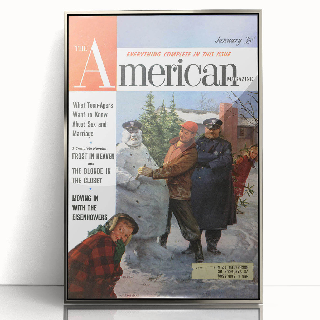 Vintage Magazine Cover Art - The American Magazine January Edition