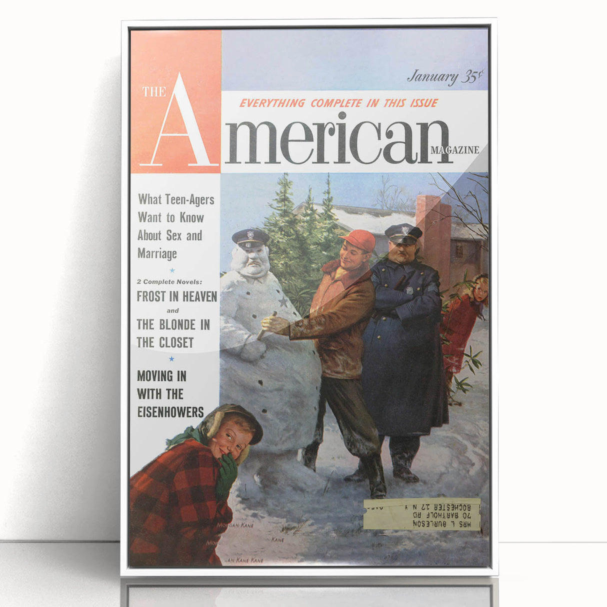 Vintage Magazine Cover Art - The American Magazine January Edition