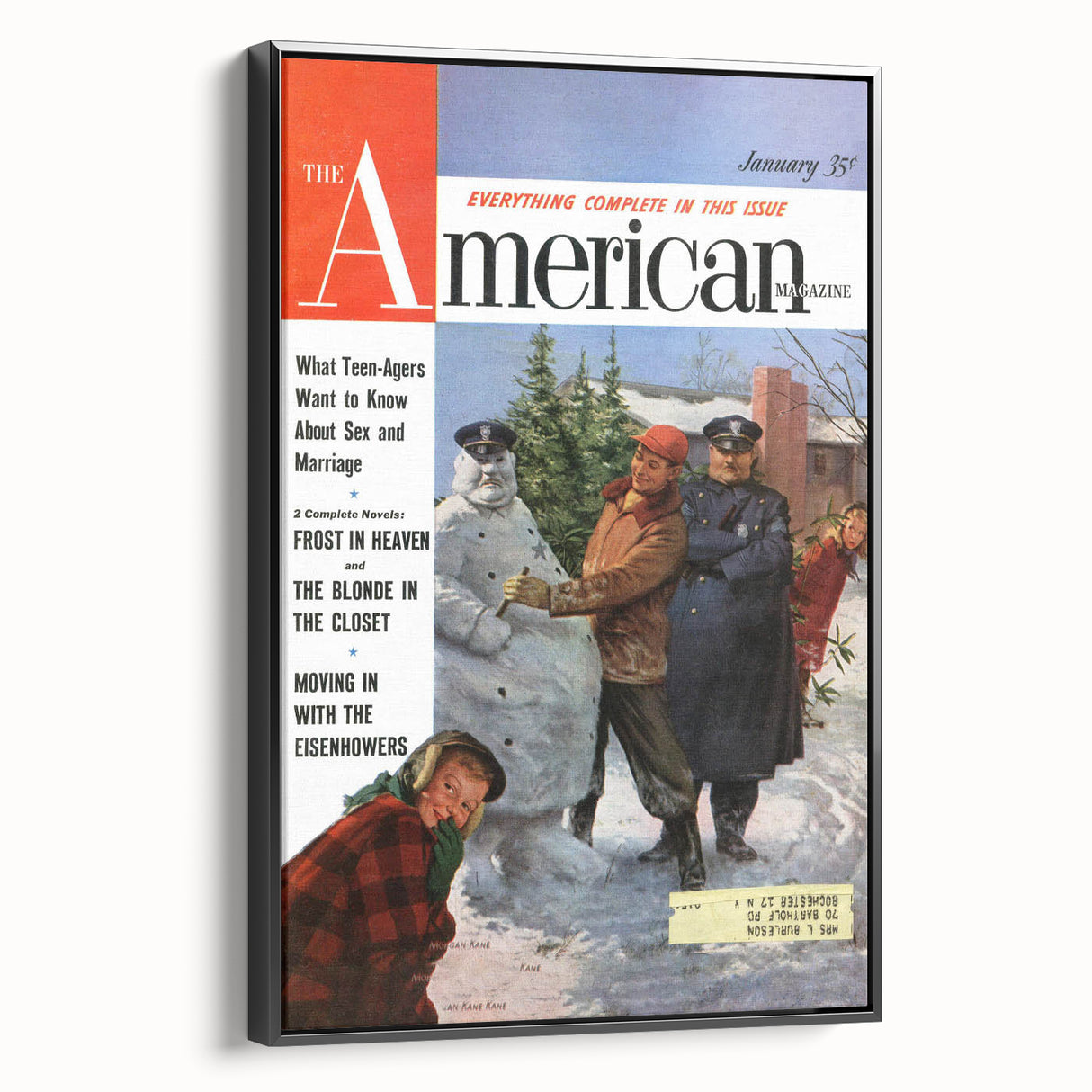 Vintage Magazine Cover Art - The American Magazine January Edition