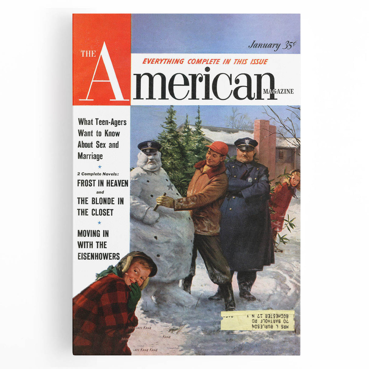 Vintage Magazine Cover Art - The American Magazine January Edition