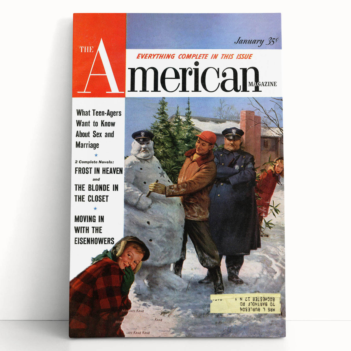 Vintage Magazine Cover Art - The American Magazine January Edition