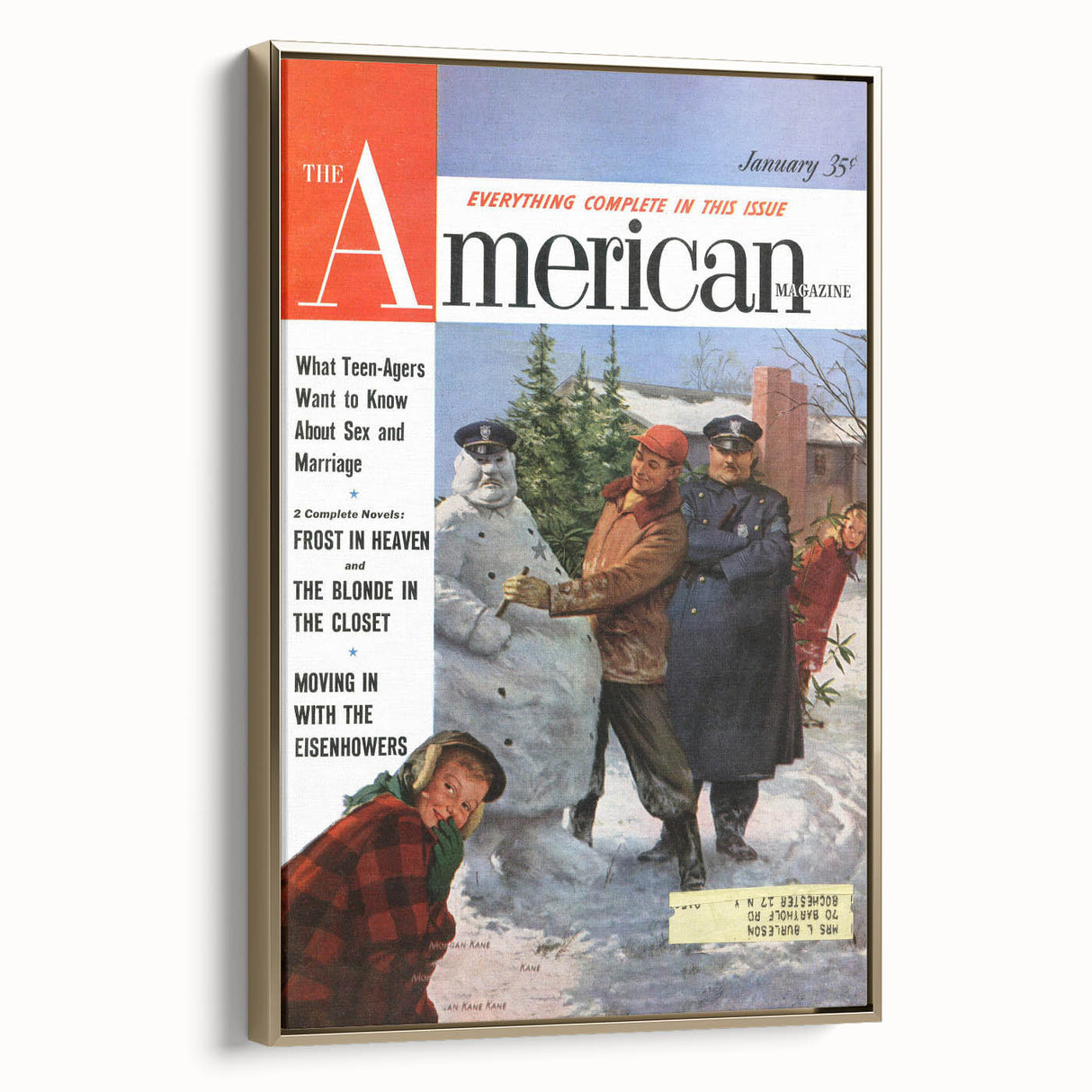 Vintage Magazine Cover Art - The American Magazine January Edition