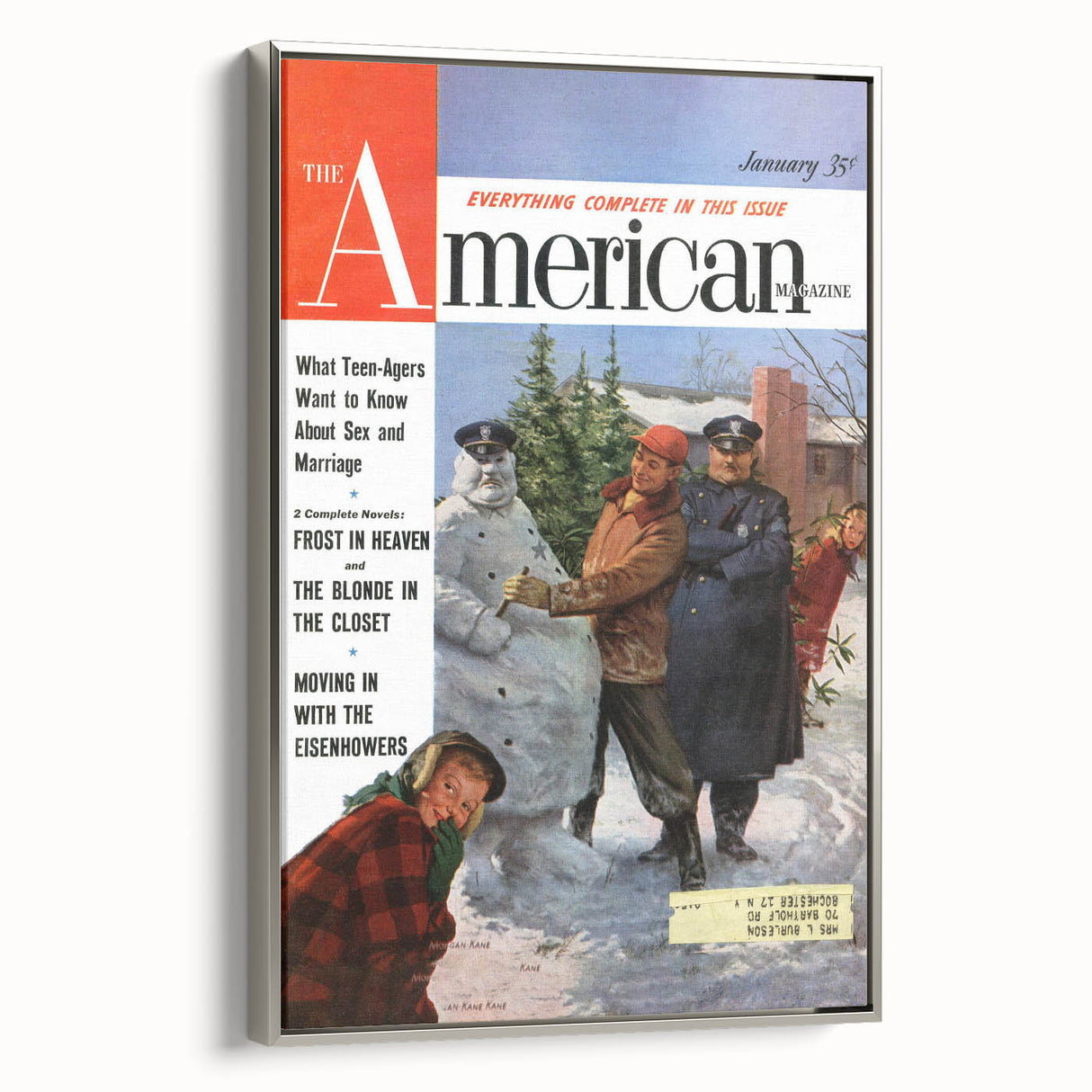 Vintage Magazine Cover Art - The American Magazine January Edition