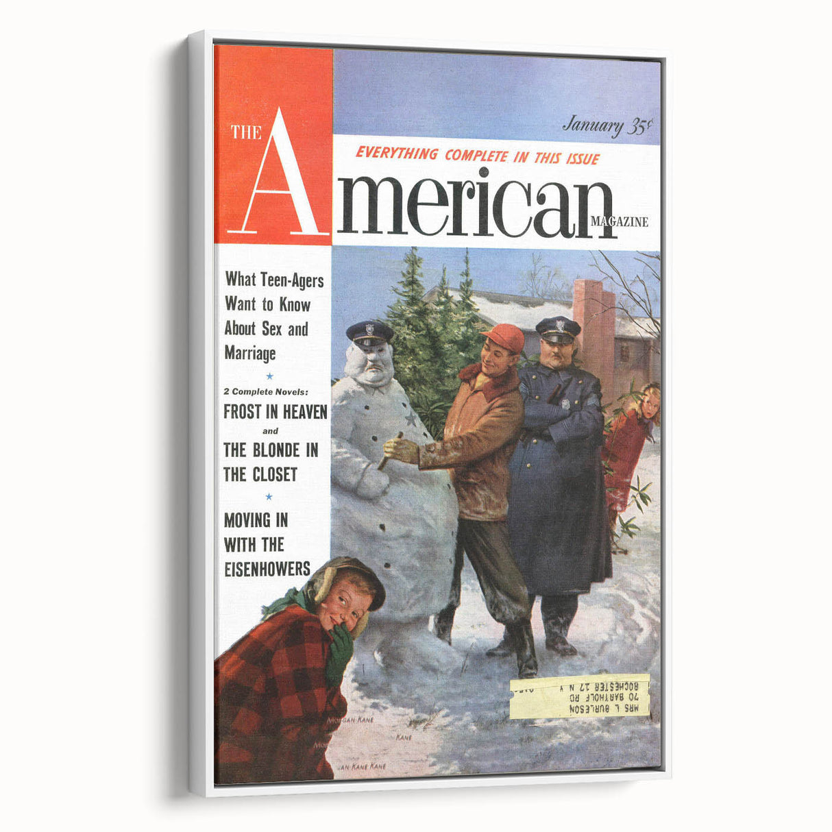 Vintage Magazine Cover Art - The American Magazine January Edition