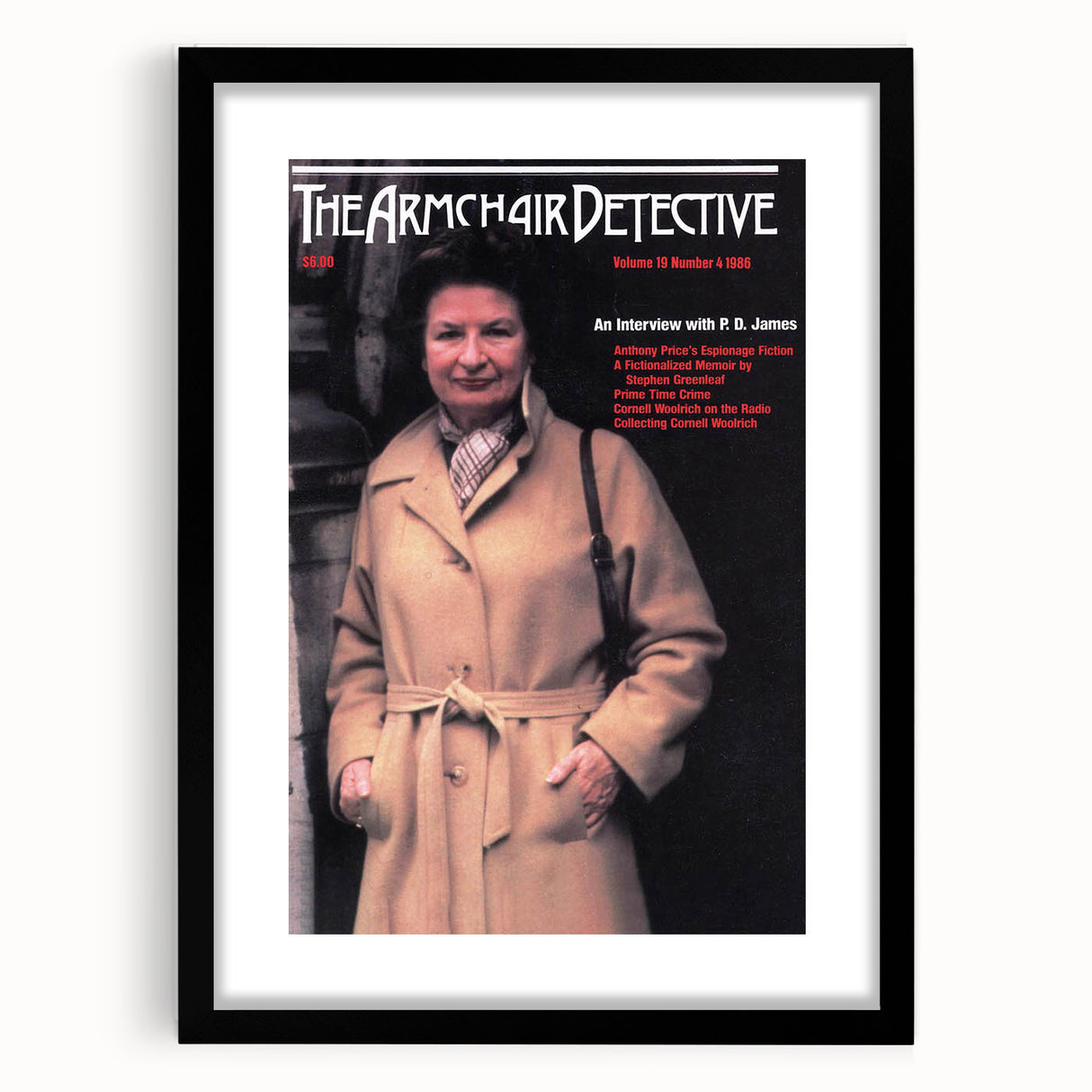 Vintage Magazine Cover Art - The Armchair Detective, 1986