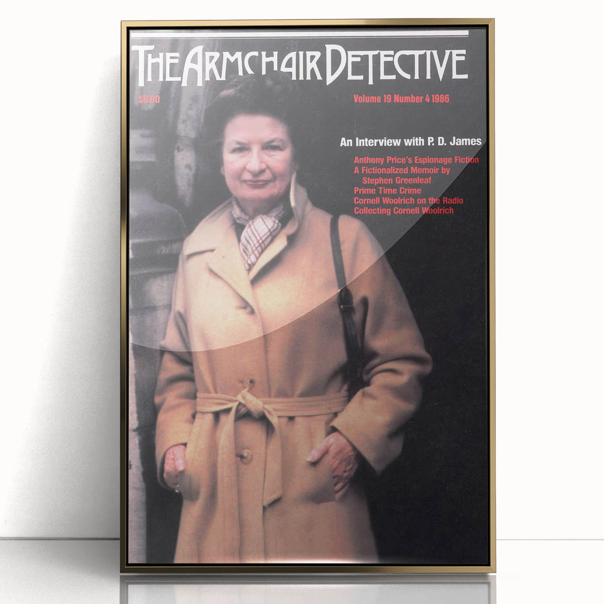 Vintage Magazine Cover Art - The Armchair Detective, 1986