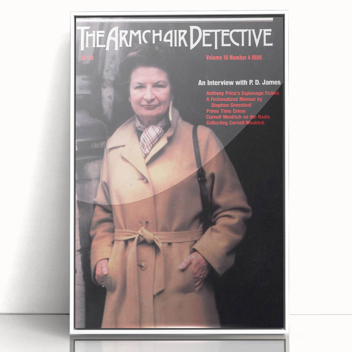 Vintage Magazine Cover Art - The Armchair Detective, 1986