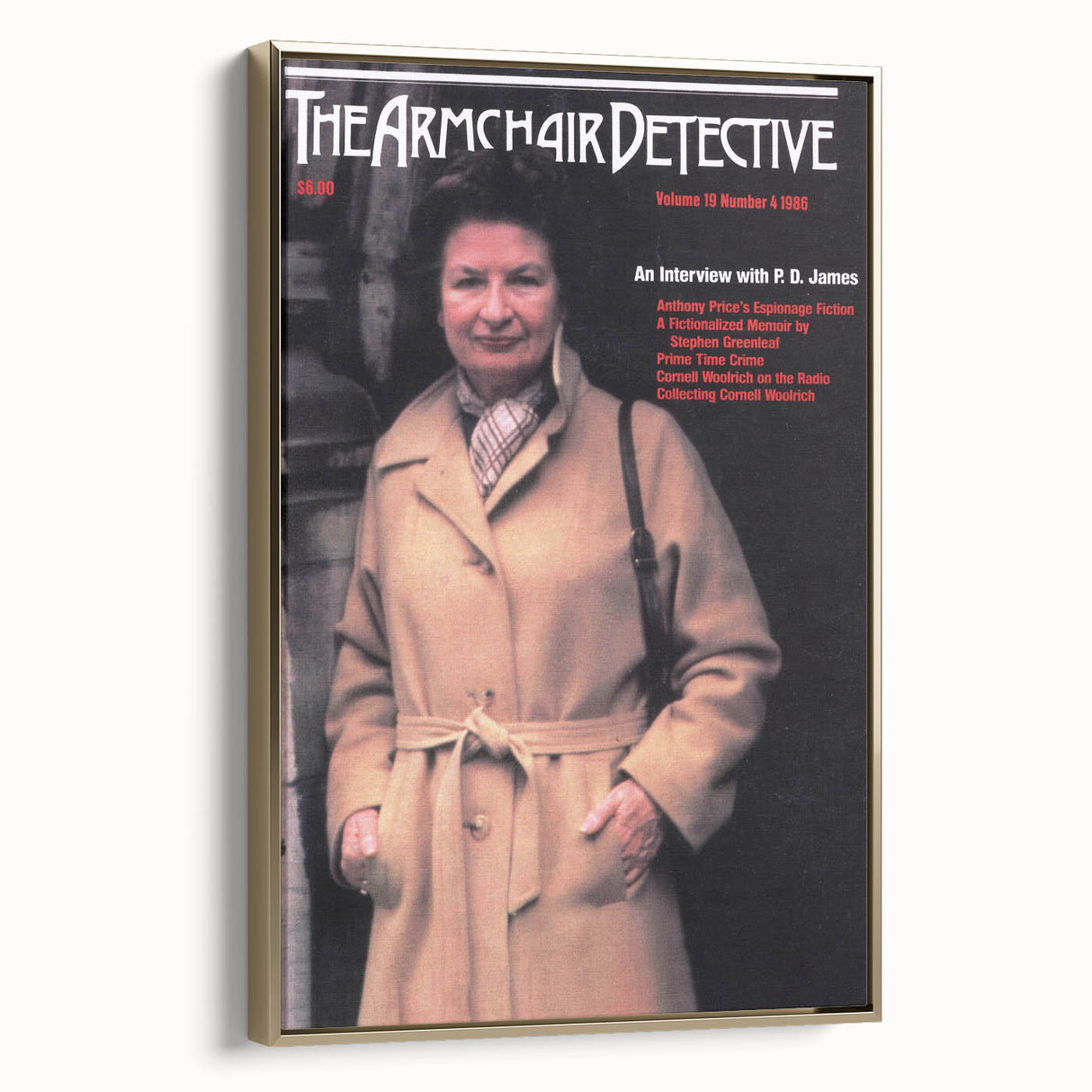 Vintage Magazine Cover Art - The Armchair Detective, 1986