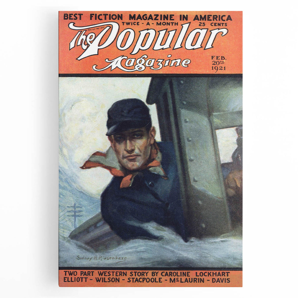 Vintage Magazine Cover Art - The Popular Magazine, Feb 1921