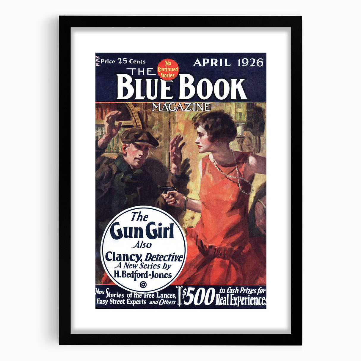 Vintage Magazine Cover Art – The Gun Girl Retro Print