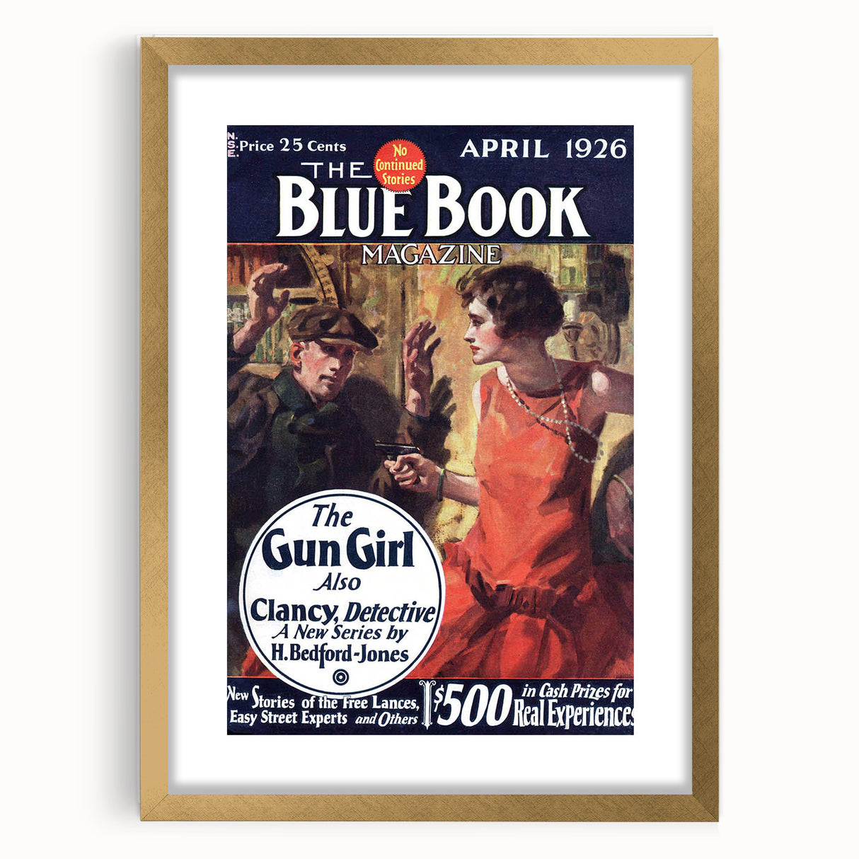Vintage Magazine Cover Art – The Gun Girl Retro Print