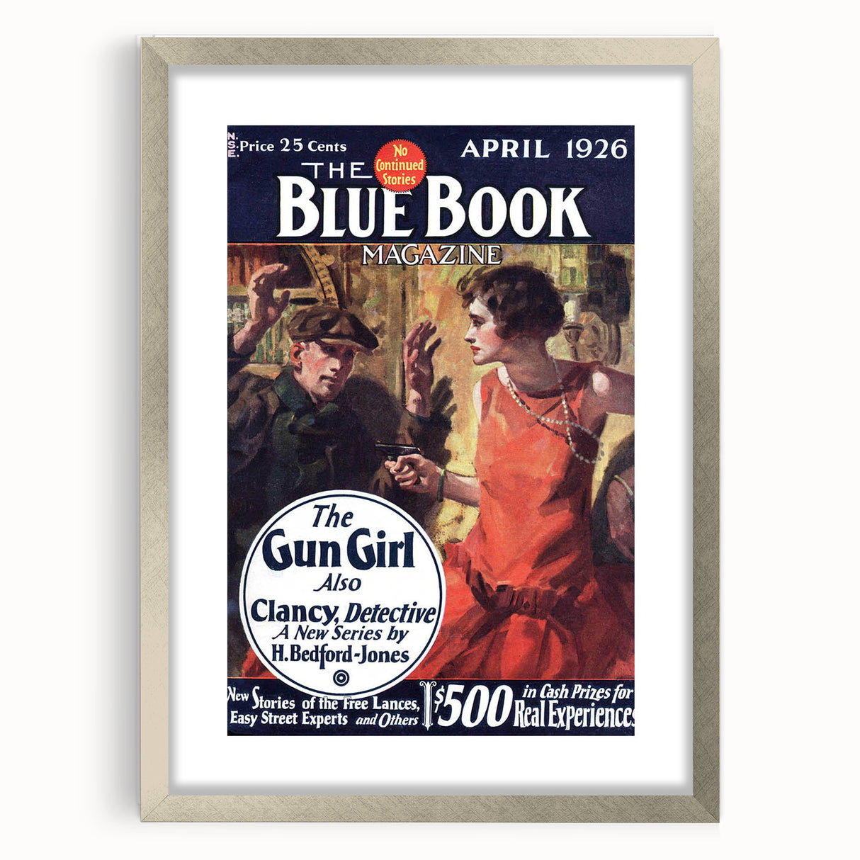 Vintage Magazine Cover Art – The Gun Girl Retro Print