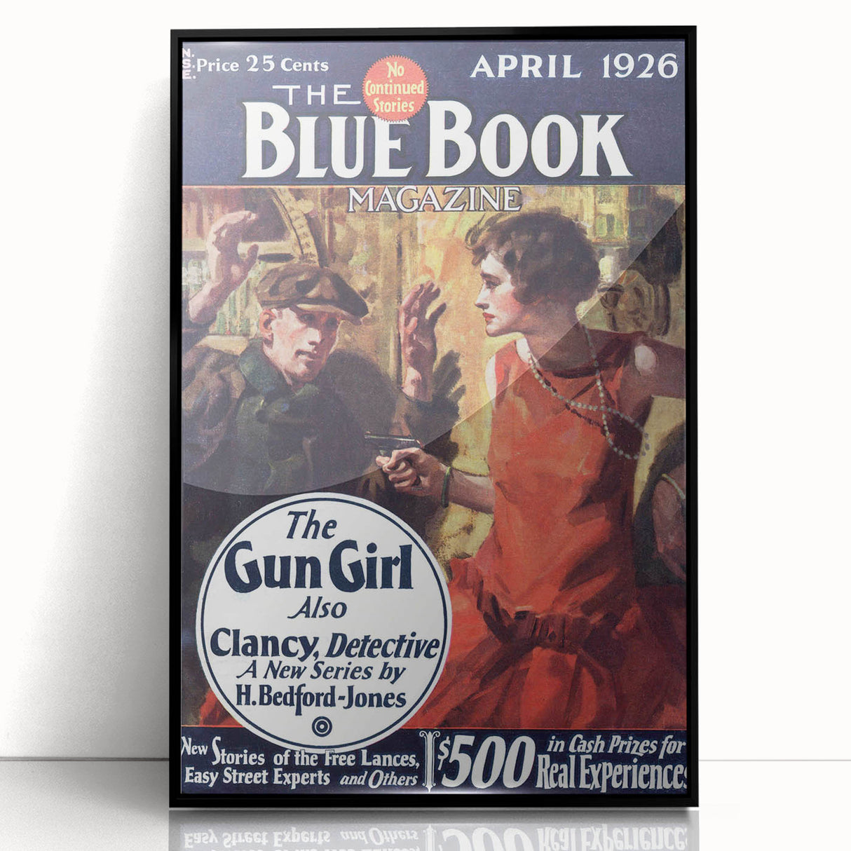 Vintage Magazine Cover Art – The Gun Girl Retro Print