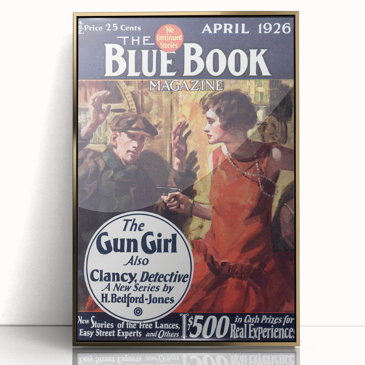 Vintage Magazine Cover Art – The Gun Girl Retro Print