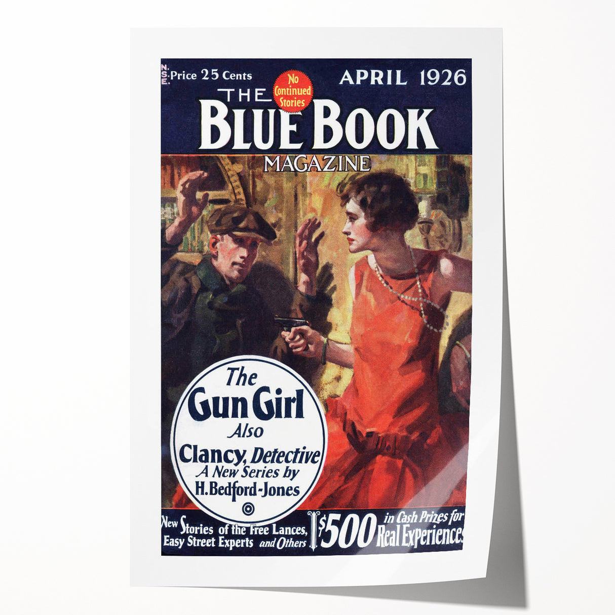 Vintage Magazine Cover Art – The Gun Girl Retro Print