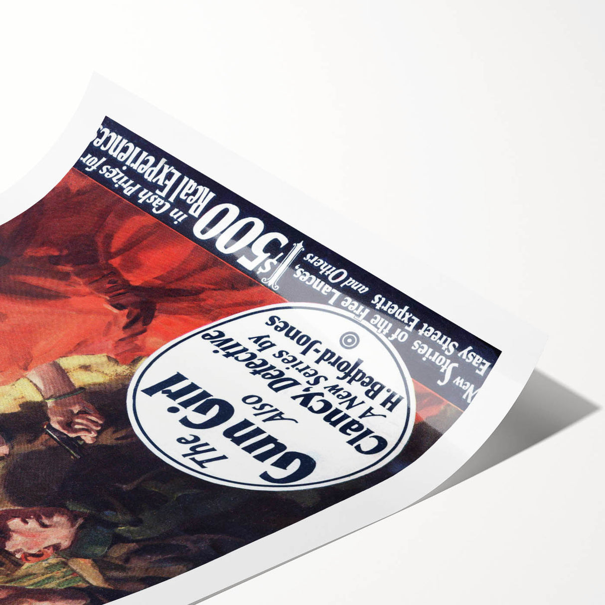 Vintage Magazine Cover Art – The Gun Girl Retro Print