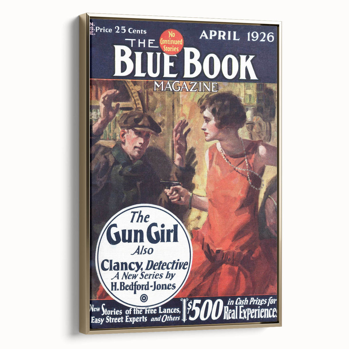 Vintage Magazine Cover Art – The Gun Girl Retro Print