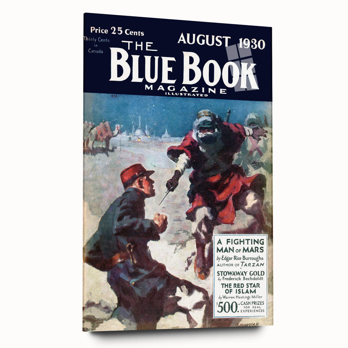 Vintage Magazine Cover Art – A Fighting Man of Mars Retro Print