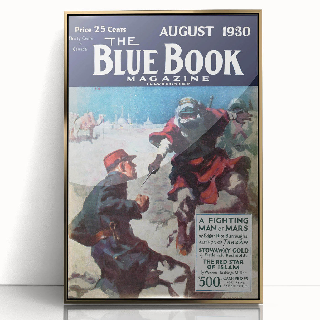 Vintage Magazine Cover Art – A Fighting Man of Mars Retro Print