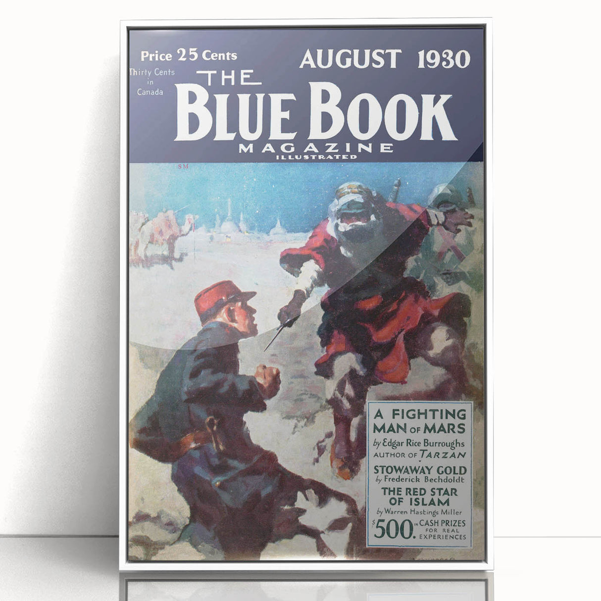 Vintage Magazine Cover Art – A Fighting Man of Mars Retro Print