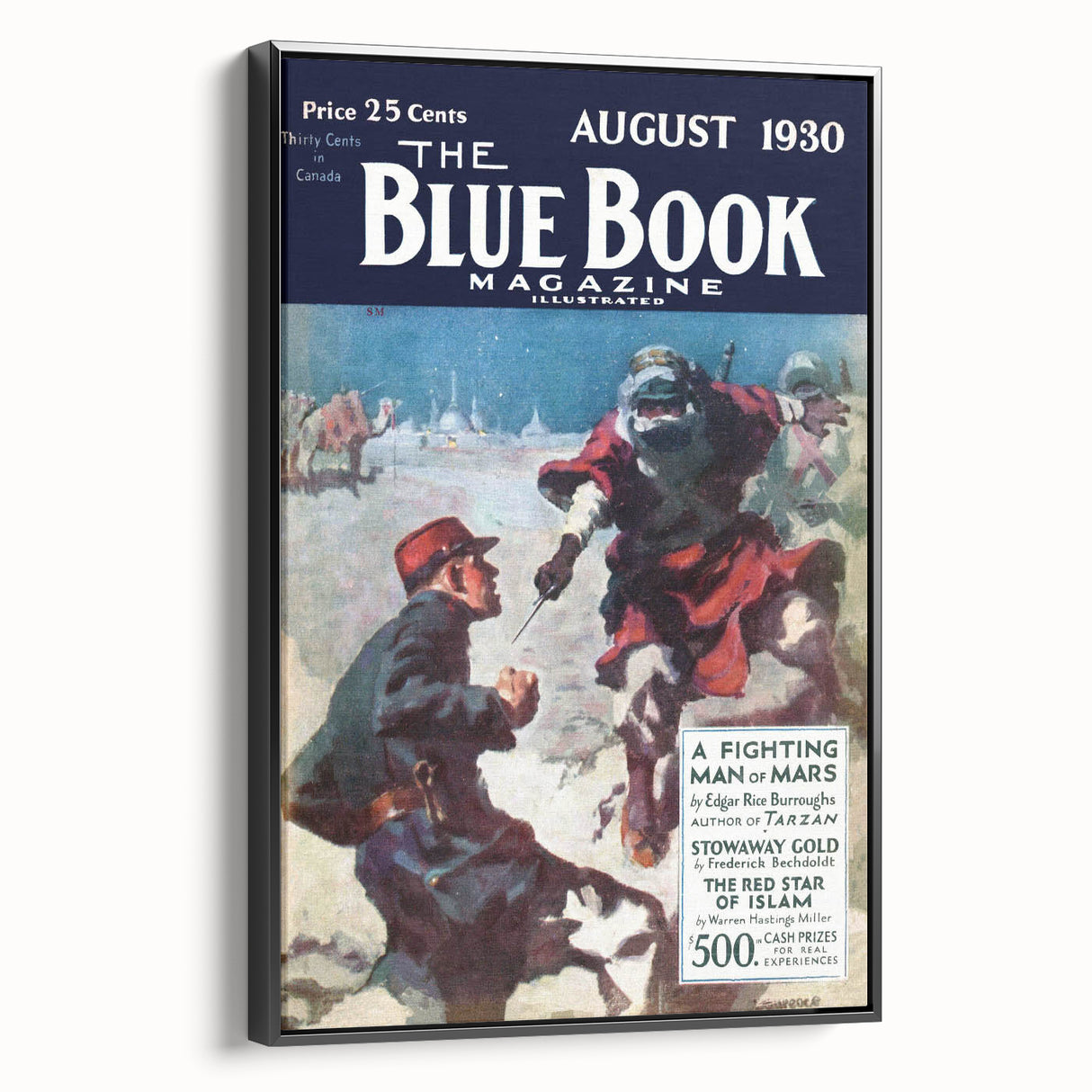 Vintage Magazine Cover Art – A Fighting Man of Mars Retro Print