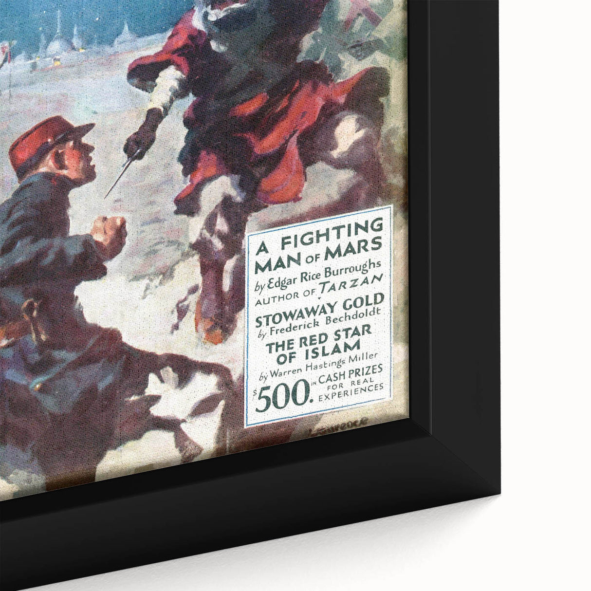 Vintage Magazine Cover Art – A Fighting Man of Mars Retro Print