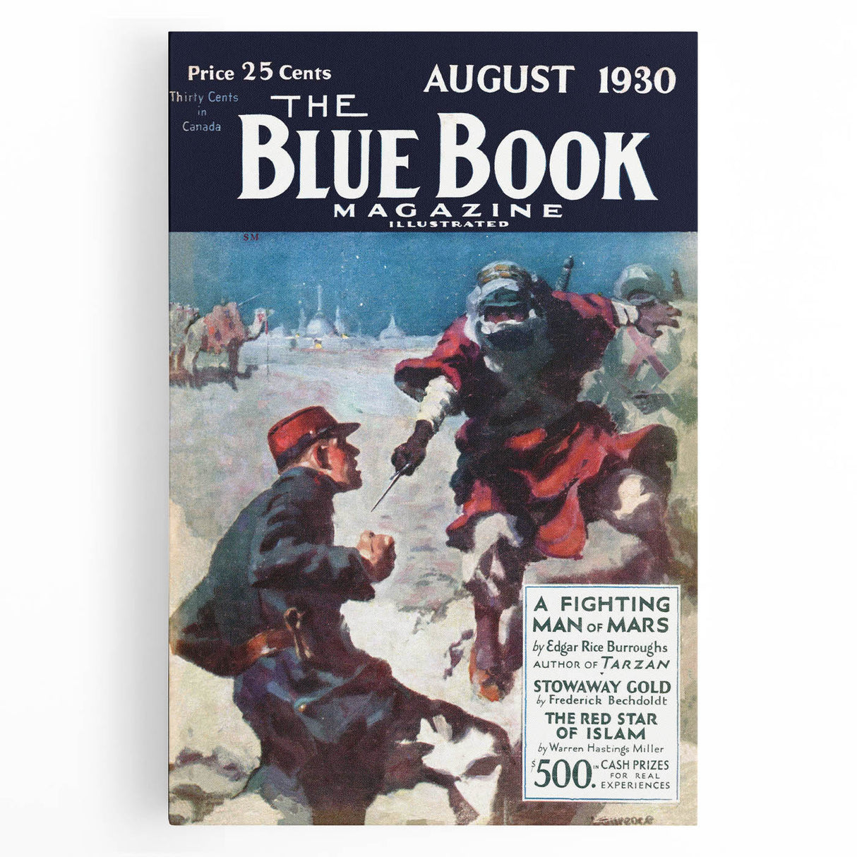 Vintage Magazine Cover Art – A Fighting Man of Mars Retro Print