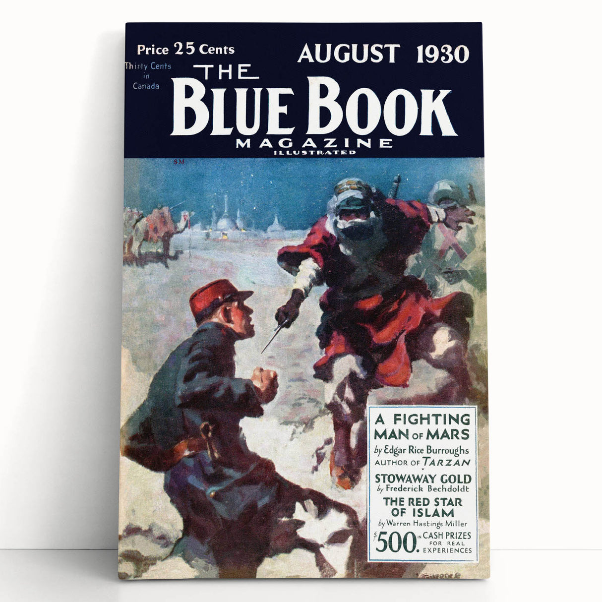 Vintage Magazine Cover Art – A Fighting Man of Mars Retro Print