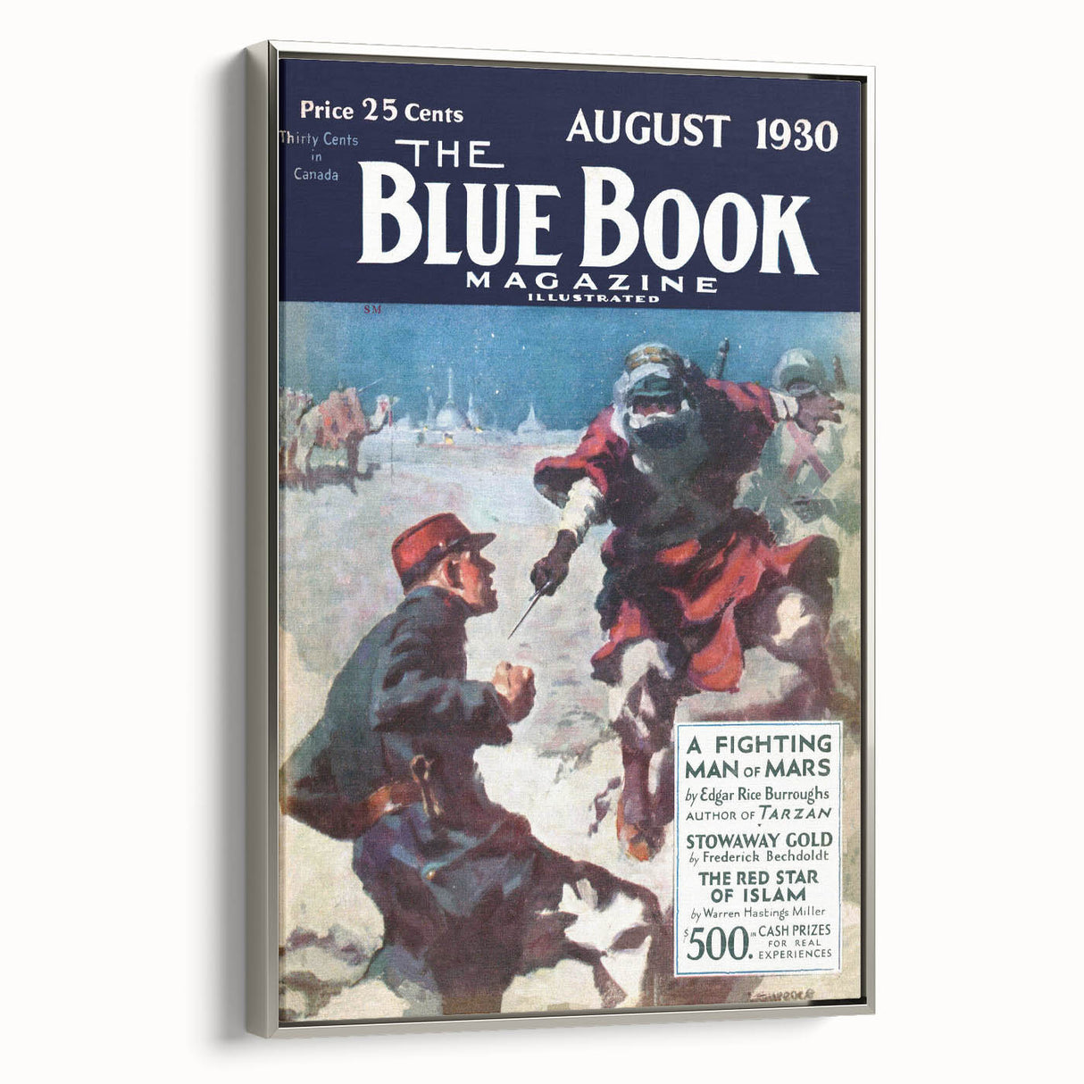 Vintage Magazine Cover Art – A Fighting Man of Mars Retro Print