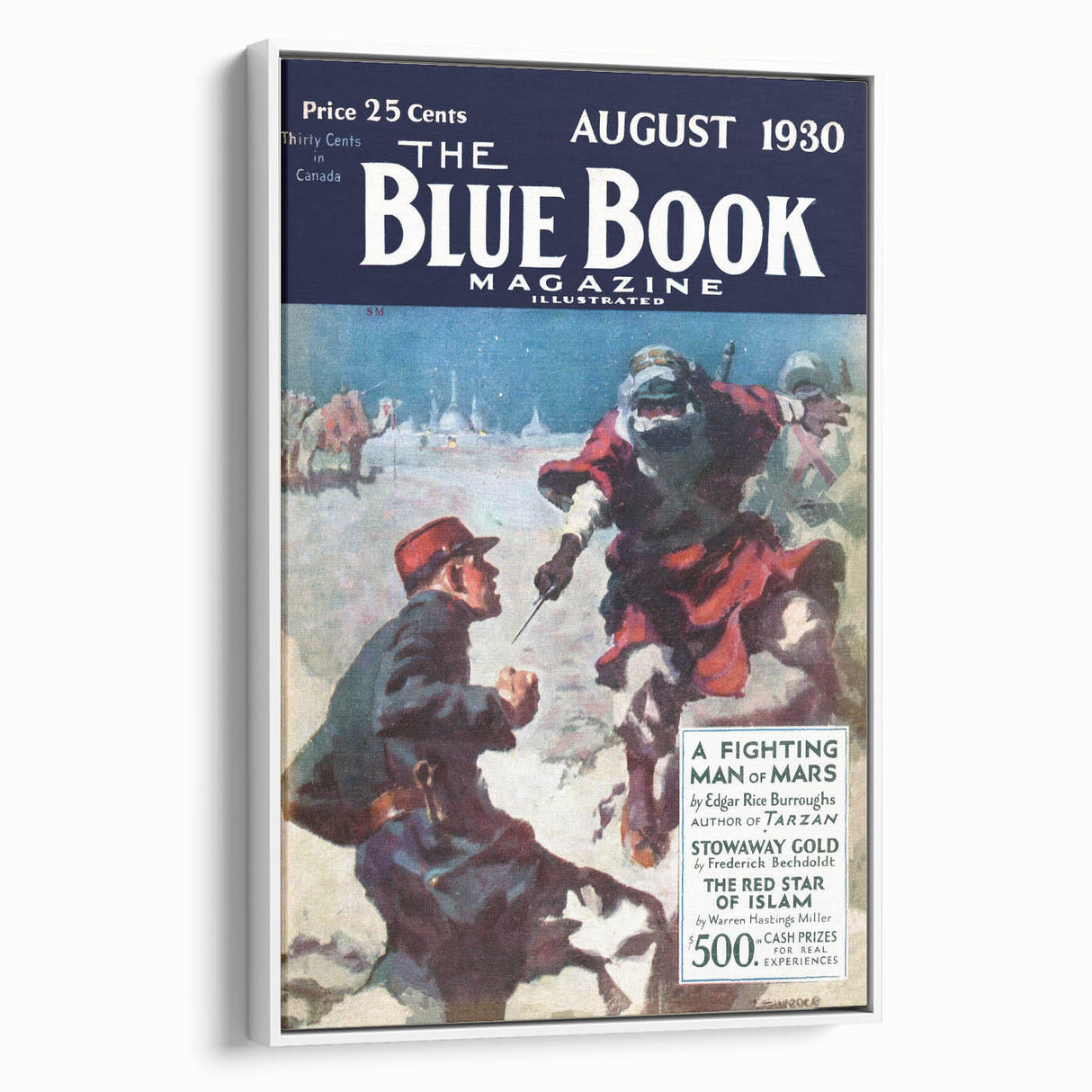 Vintage Magazine Cover Art – A Fighting Man of Mars Retro Print