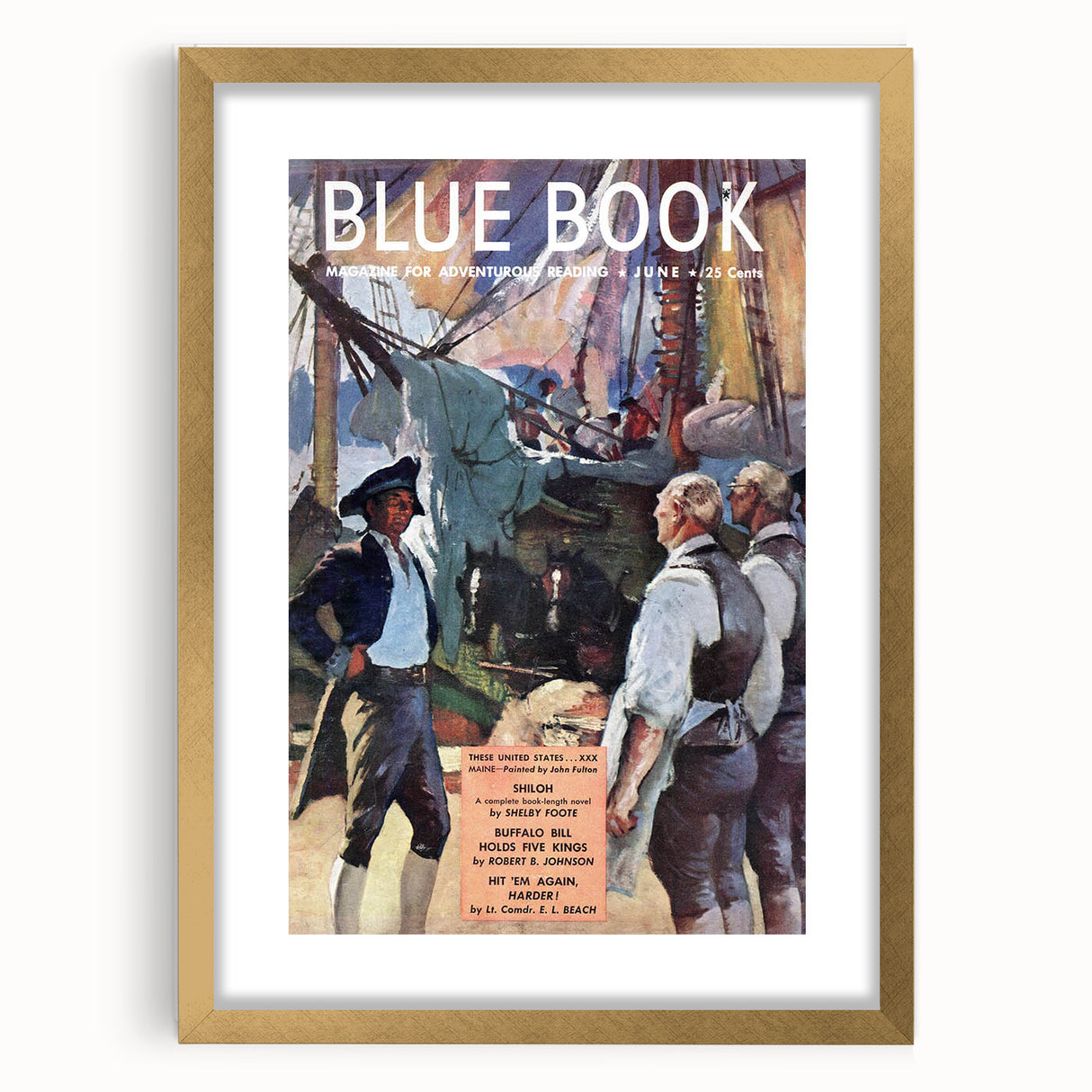 Vintage Magazine Cover Art – Maine by John Fulton Retro Print