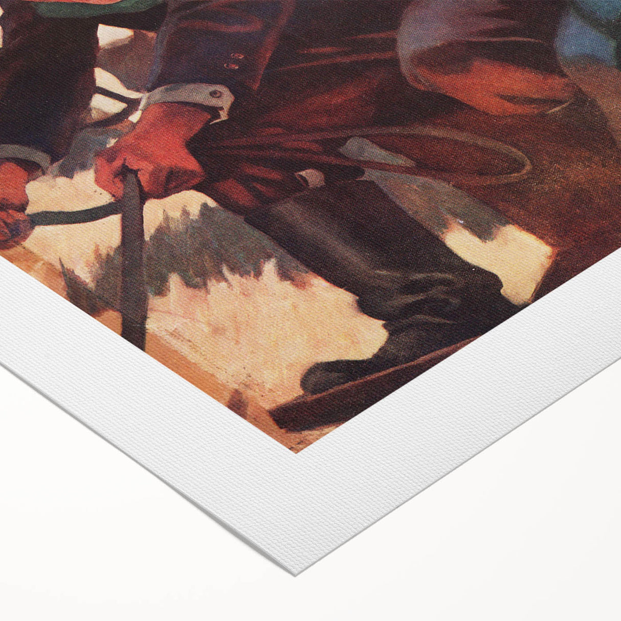 Vintage Magazine Cover Art – Oklahoma Wagon Chase Retro Print