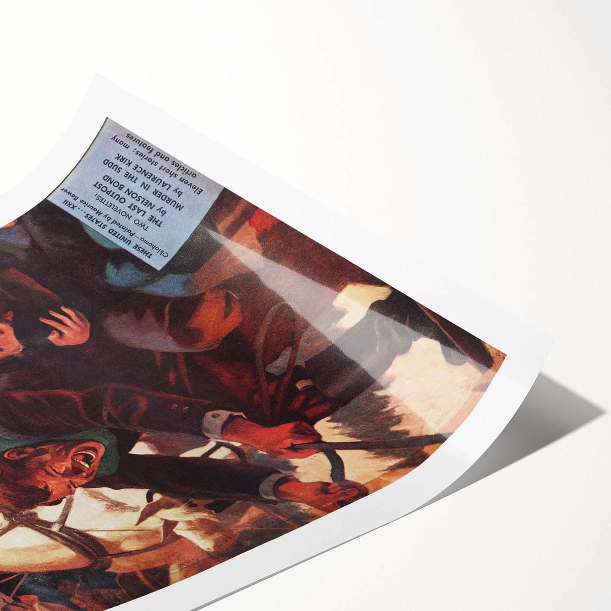 Vintage Magazine Cover Art – Oklahoma Wagon Chase Retro Print