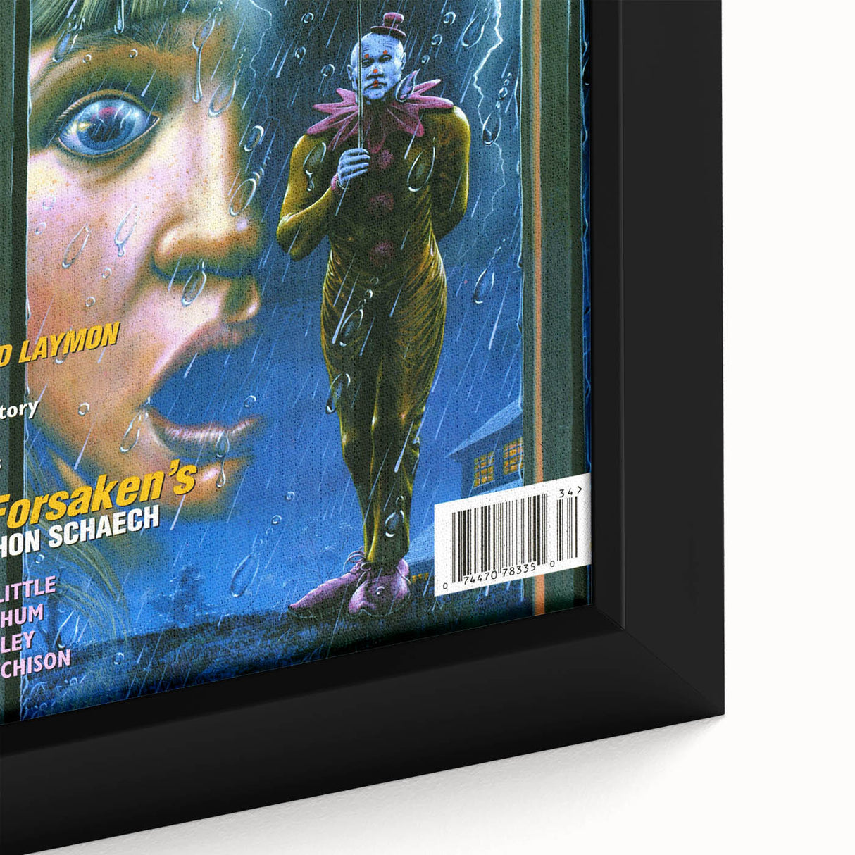 Vintage Cemetery Dance Cover Art – Clown in the Rain Retro Print