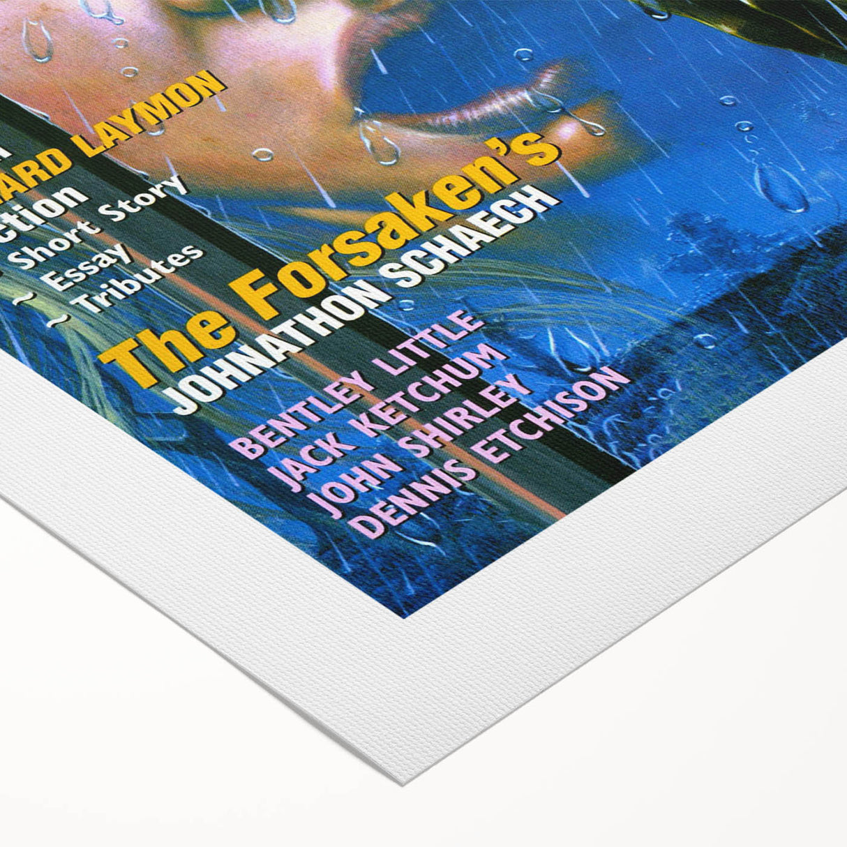 Vintage Cemetery Dance Cover Art – Clown in the Rain Retro Print