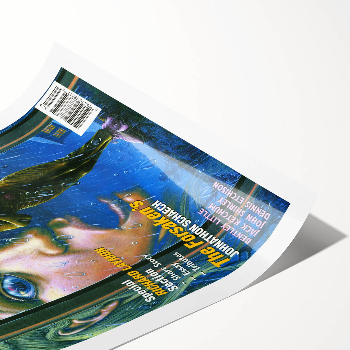 Vintage Cemetery Dance Cover Art – Clown in the Rain Retro Print