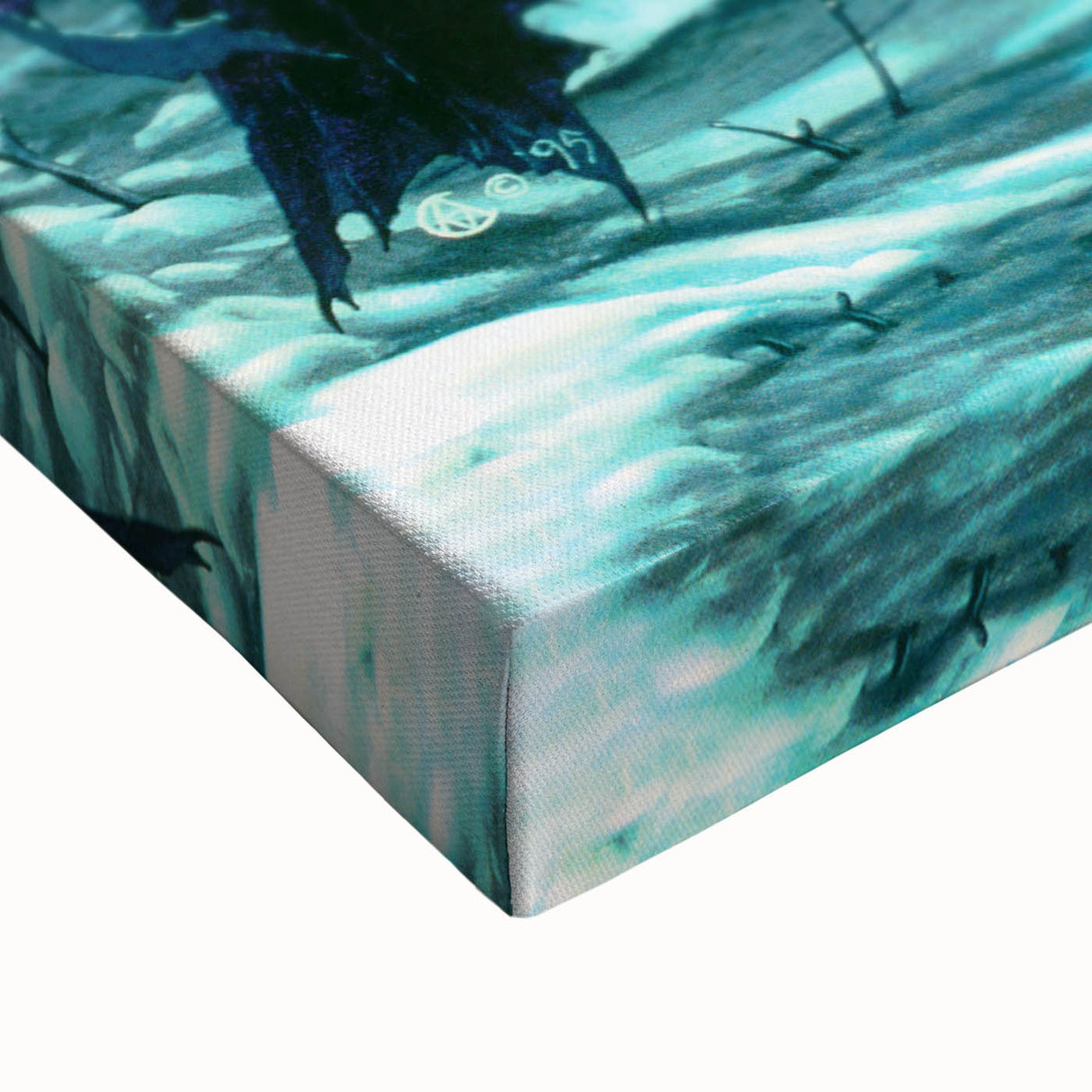 Vintage Cemetery Dance Cover Art – Dark Figure in Winter Retro Print