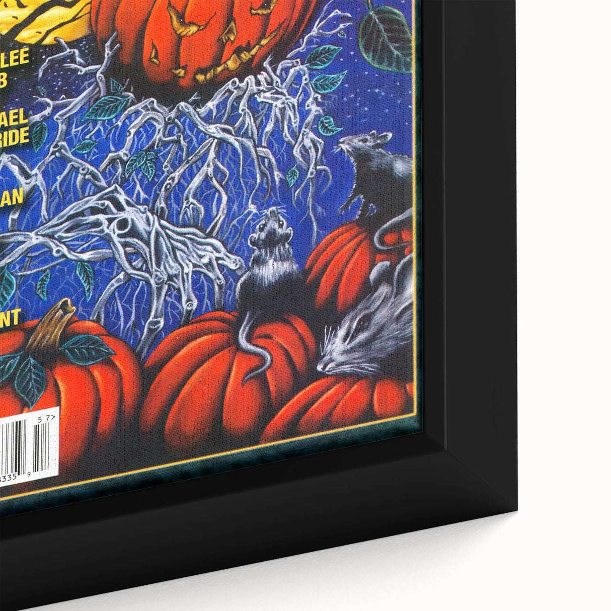 Vintage Cemetery Dance Cover Art – Halloween Pumpkin Retro Print