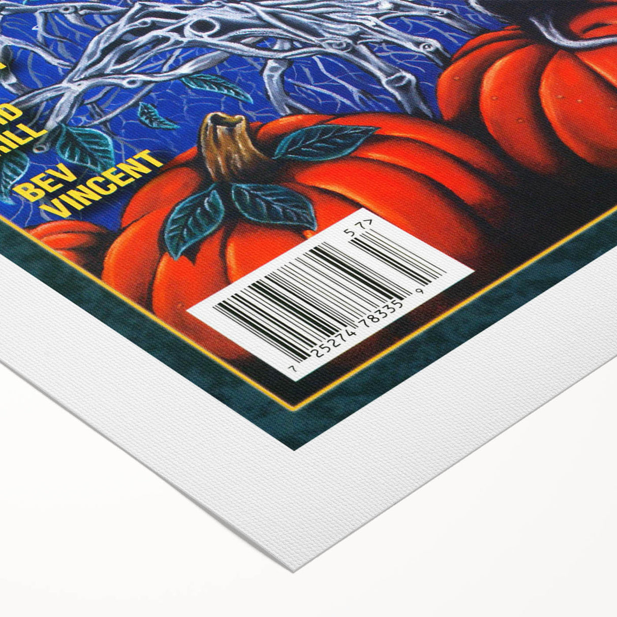 Vintage Cemetery Dance Cover Art – Halloween Pumpkin Retro Print