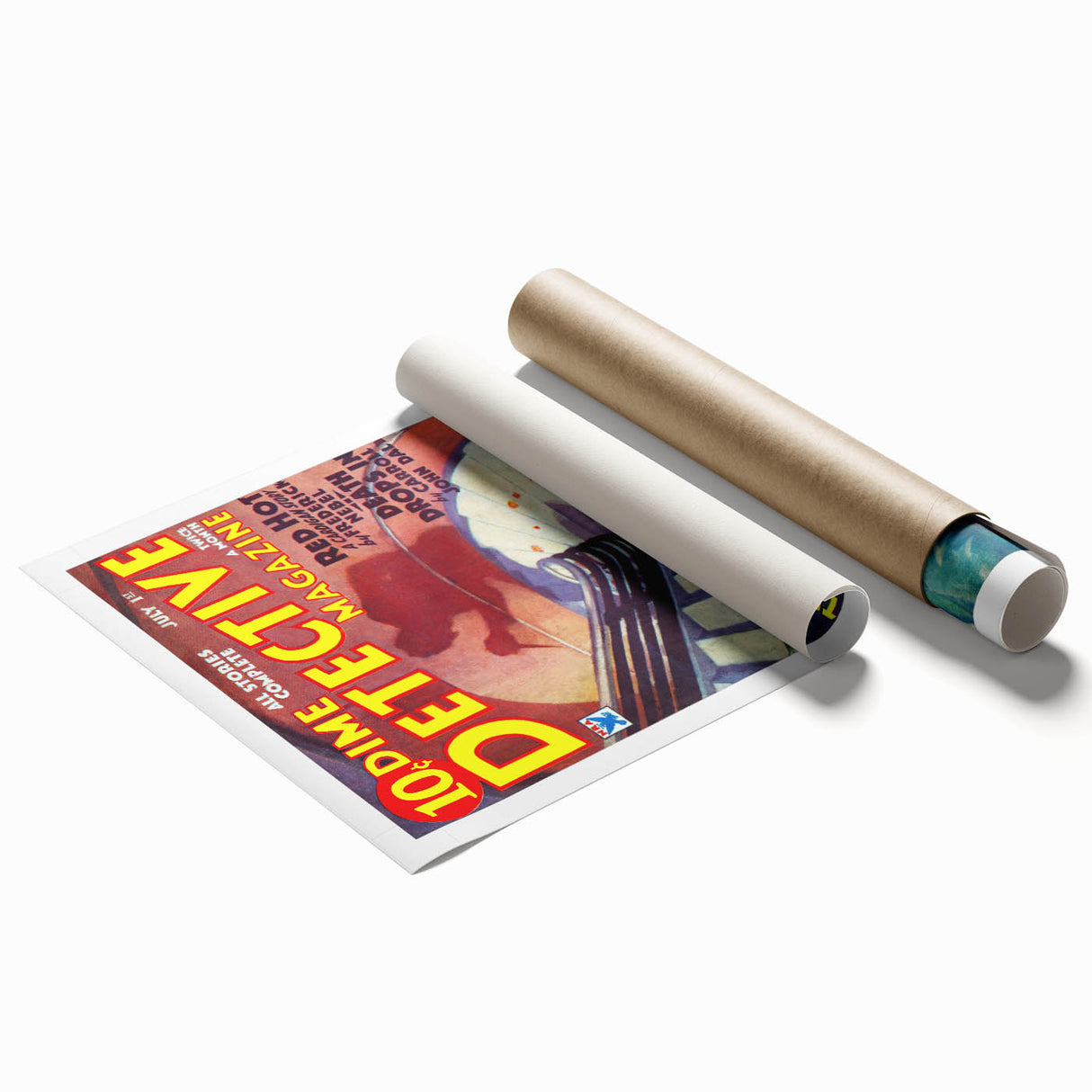 Dime Detective Magazine Cover Art – Classic Retro Detective Wall Decor