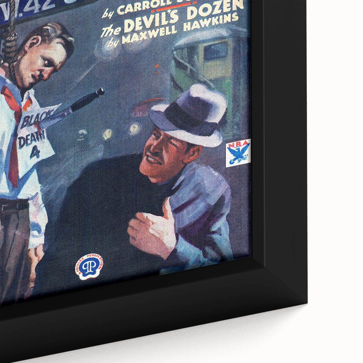 Dime Detective Magazine Cover Art – Retro Crime Scene Wall Decor