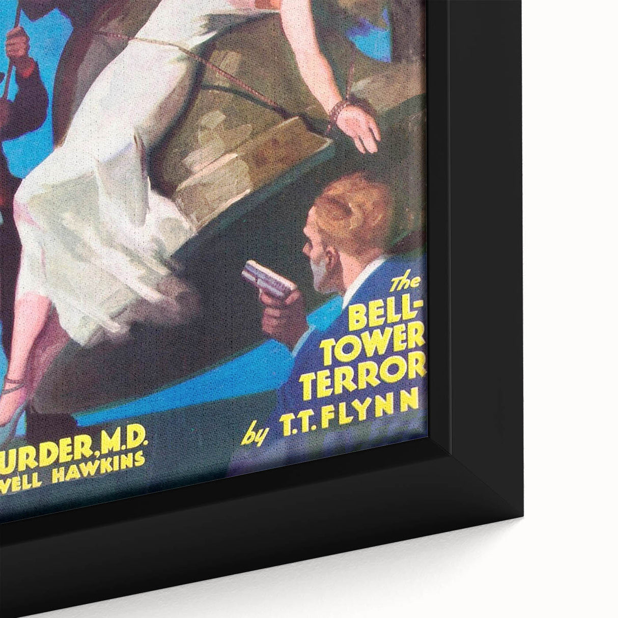 Dime Detective Magazine Cover Art – Retro Murder Mystery Wall Decor