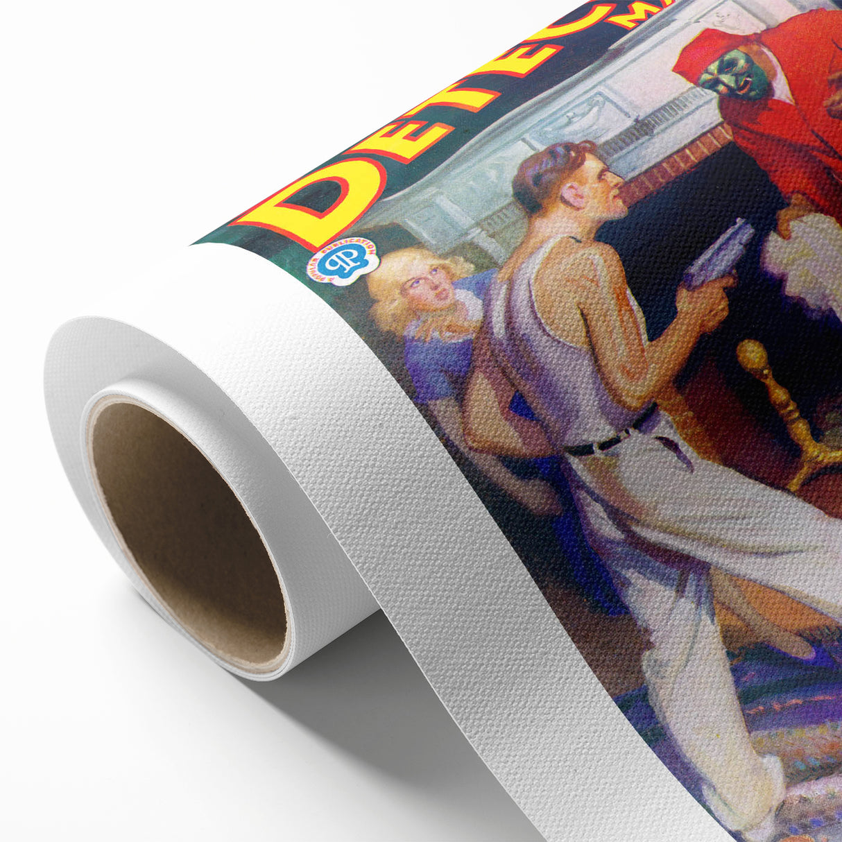 Dime Detective Magazine Cover Art – Retro Crime Mystery Wall Decor